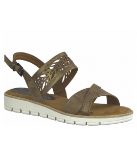 Nu-pieds Marco Tozzi 28600-26 bronze, sandale anatomique pour la marche.