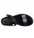 Marco Tozzi sandale plateforme 28702-26 noire, nus-pieds décor cordes et clous