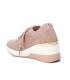 Xti baskets 42593 nude, baskets rose compensés strass pour femmes