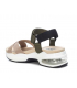 Xti 42751 beige, sandale de marche brides croisées fermeture velcro