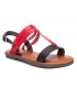 XTI 44162 rouge, sandale plate bride Salomé pour femmes