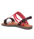 XTI 44162 rouge, sandale plate bride Salomé pour femmes