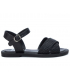 Xti 42757 noire, sandale plate brides croisées tressées pour femmes