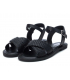 Xti 42757 noire, sandale plate brides croisées tressées pour femmes