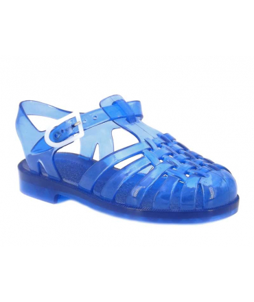 Meduse Sun bleu cobalt, sandale de plage plastique pour garçons