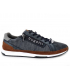 Sneakers Bugatti Riptide bleu, baskets semelle gel fermeture zip + lacets élastiques pour hommes