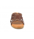 Eva Frutos 1404 marron, mules petit talon en cuir confort