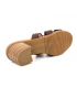 Eva Frutos 1404 marron, mules petit talon en cuir confort
