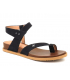 Nu-pieds Chattawak Tiago noir | Sandale anatomique fermeture rapide