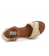 Xti 42736 beige, sandale plate brides croisées avec cordes pour femmes.
