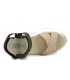 Xti 42751 beige, sandale de marche brides croisées fermeture velcro + talon bulle d'air