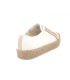 Baskets Bugatti Eve 431 A2N01, blanc et serpent beige + filets dorés