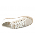 Baskets Bugatti Eve 431 A2N01, blanc et serpent beige + filets dorés