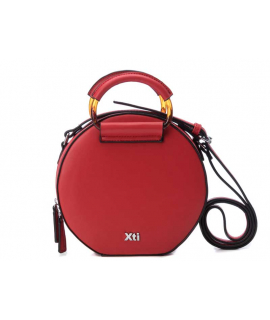 Sac XTI 86278 rouge, petit sac rond en simili cuir