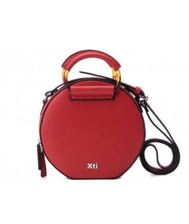 Sac XTI 86278 rouge, petit sac rond en simili cuir