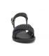 Nu-pieds Xti 42757 noire, sandale plate brides croisées tressées pour femmes