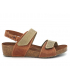 Sandale Inter Bios 5343 marron et kaki semelle cuir matelassée