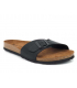 Claquettes InterBios 9564 noires, mules anatomiques en cuir pour hommes