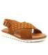 Kaola 2202 nubuck marron, sandale confort semelle à mémoire de formes spécial pieds sensibles
