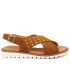 Kaola 2202 nubuck marron, sandale confort semelle à mémoire de formes spécial pieds sensibles