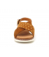 Kaola 2202 nubuck marron, sandale confort semelle à mémoire de formes spécial pieds sensibles