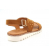 Kaola 2202 nubuck marron, sandale confort semelle à mémoire de formes spécial pieds sensibles