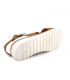 Kaola 2202 nubuck marron, sandale confort semelle à mémoire de formes spécial pieds sensibles