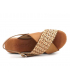 Carla Tortosa 39215 cuir beige et raphia, sandale plateau confortable pour pieds sensibles