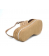 Carla Tortosa 39215 cuir beige et raphia, sandale plateau confortable pour pieds sensibles