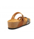 Carla Tortosa 93106 marron multi | Tongs passe orteil anatomique en liège bio