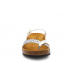 Petit compensé Carla Tortosa 93106 blanc multi | Tongs anatomique en liège bio