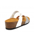 Petit compensé Carla Tortosa 93106 blanc multi | Tongs anatomique en liège bio