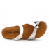 Petit compensé Carla Tortosa 93106 blanc multi | Tongs anatomique en liège bio