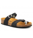 Passe orteil Carla Tortosa 93106 noir multi | Tongs anatomique en liège bio, spécial pieds sensibles