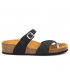 Passe orteil Carla Tortosa 93106 noir multi | Tongs anatomique en liège bio, spécial pieds sensibles