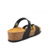 Passe orteil Carla Tortosa 93106 noir multi | Tongs anatomique en liège bio, spécial pieds sensibles