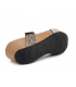Mules compensées Carla Tortosa 97260 noir multi | Plateau en liège 6 cm de hauteur