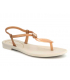 Grendha 18018 Cacau Marajo beige et nude, sandale plastique à la mode, fabriquée au Brésil