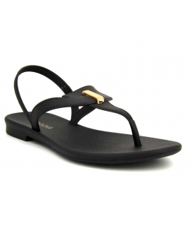 Sandale Grendha 18025 Cacau Minimalista noire, nu-pieds femmes fabriqué au Brésil