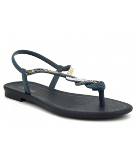 Nu-pieds Grendha 18125 Cacau Herancas bleu, fabriqué au Brésil