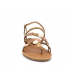 Sandales Les Tropéziennes Holo bronze multi, nouveauté entre-doigts en cuir pour femmes