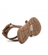 Sandale cuir Chattawak Perla bronze, passe orteil + bride cheville