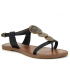 Nu-pieds Chattawak Mélanie noire, sandale entre doigts pour femmes