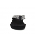 Tongs compensées Kélara K12004 noir et argent brillant