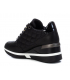 Baskets XTI 43236 noir| Sneakers compensés tige matelassée