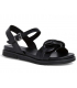Marco Tozzi 28406-28 noire| Sandale à plateau confortable et à la mode