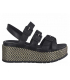 Compensé Marco Tozzi 28512-28 noir | Sandale mode et confort talon 6 cm
