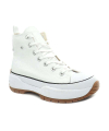 Baskets montantes British Knights Kaya Mid Fly blanc, semelle épaisse 4 cm