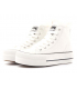 Baskets British Knights Kaya Mid en coton blanc, semelle 3 cm épaisseur