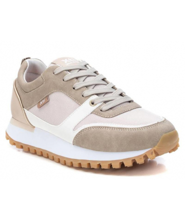 Baskets XTI 43857 beige, semelle crampon pour femmes